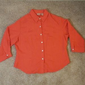⭐ Chico's Red Button Down